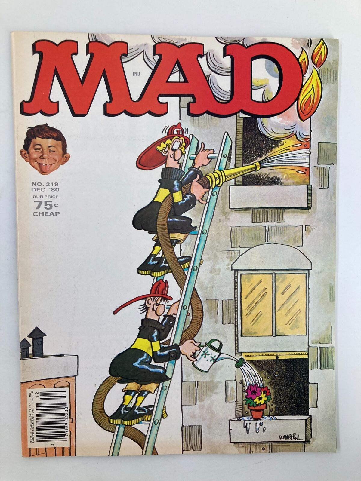 Mad Magazine December 1980 No. 219 Don Martin & Fireman FN Fine 6.0 No Label