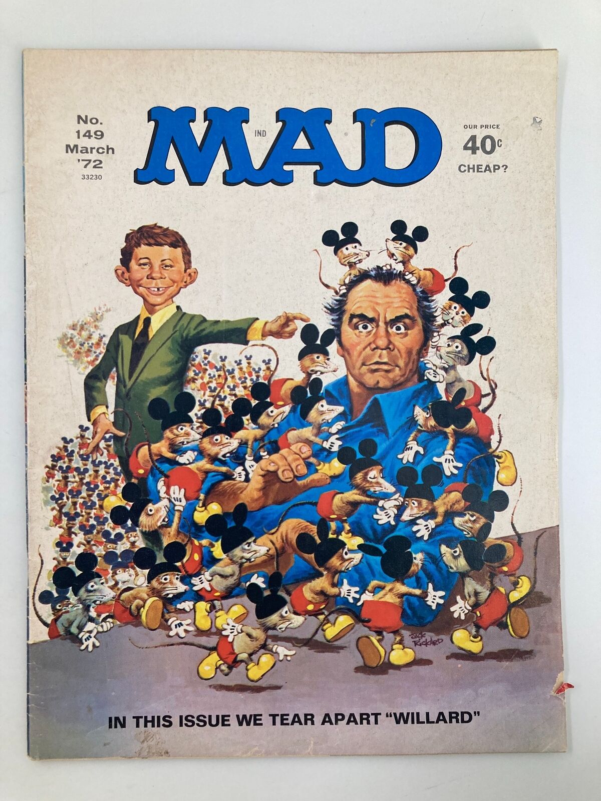 Mad Magazine March 1972 No. 149 Tear Apart 'Willard' VG 4.0 No Label