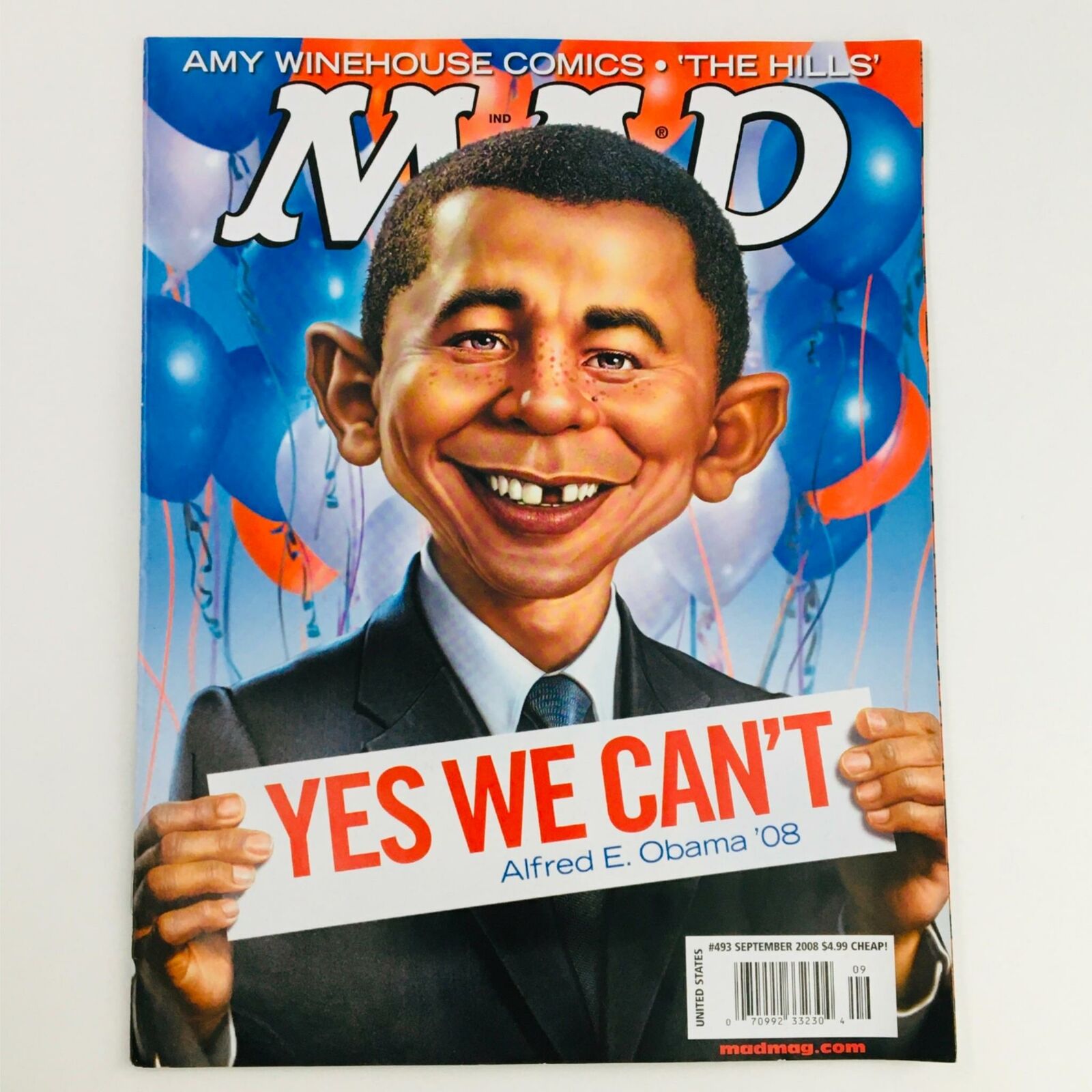 Mad Magazine September 2008 No. 493 Yes We Can't Alfred Obama Very Fine VF 8.0