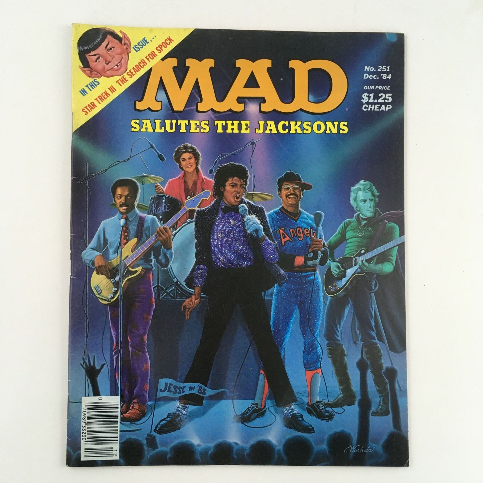 Mad Magazine December 1984 No. 251 Salutes The Jacksons VF Very Fine 8.0