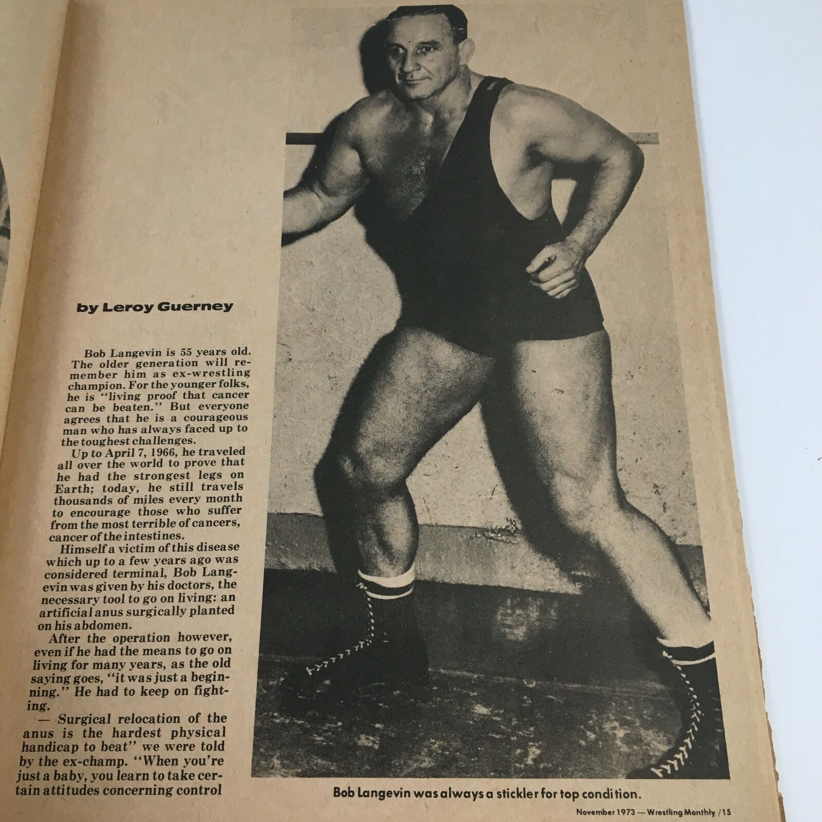 Wrestling Monthly Magazine November 1973 Joe Louis vs The Sheik, No Label