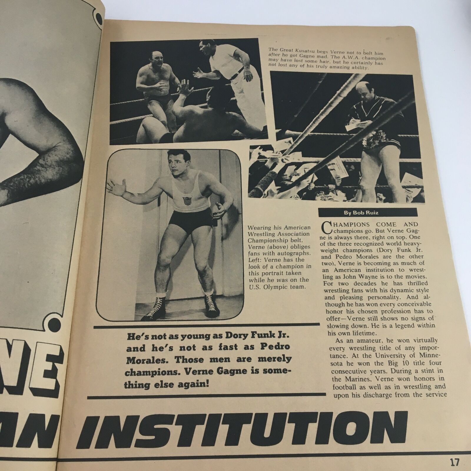 Inside Wrestling Magazine July 1972 Bruno Sammartino & Abdullah Farouk No Label