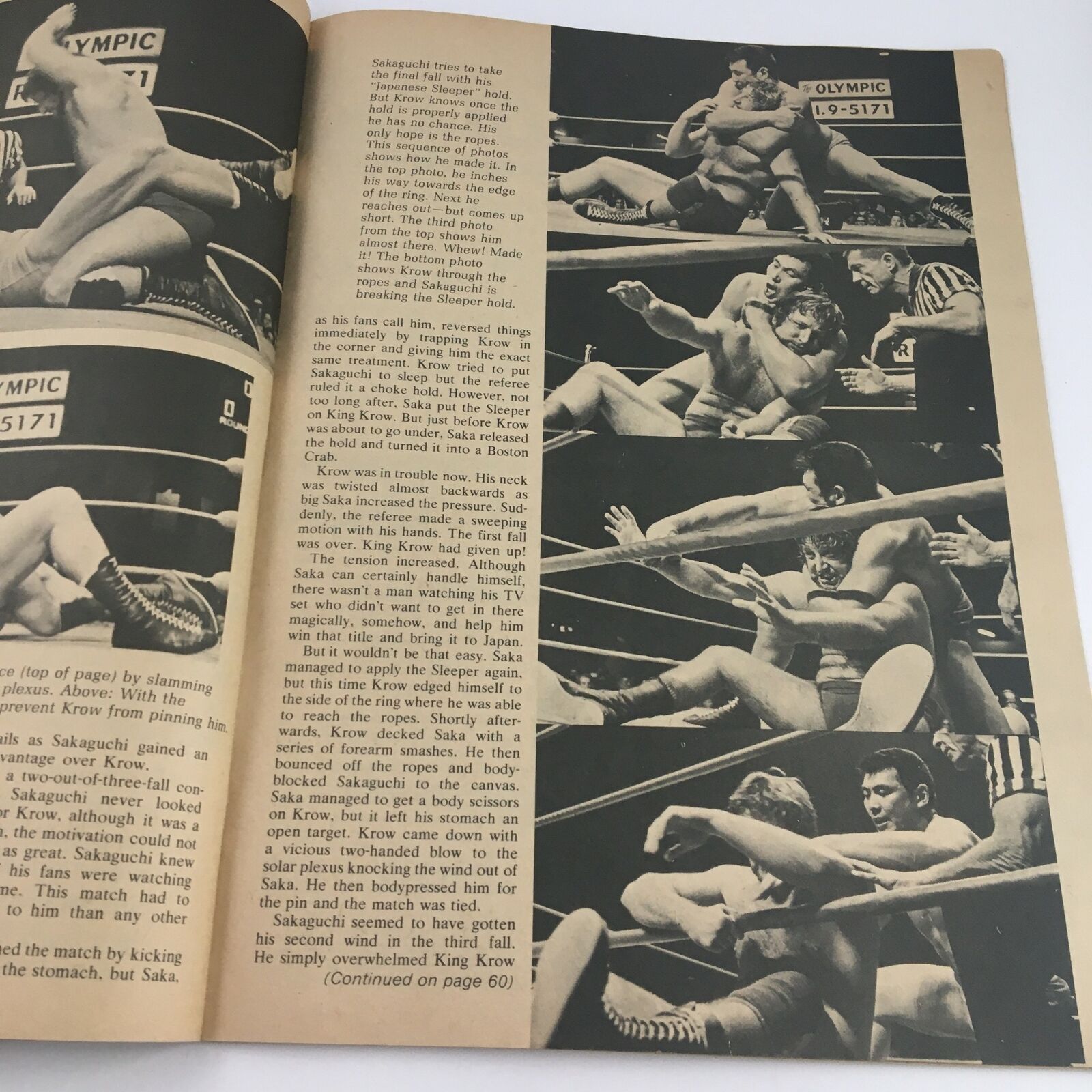 Inside Wrestling Magazine July 1972 Bruno Sammartino & Abdullah Farouk No Label