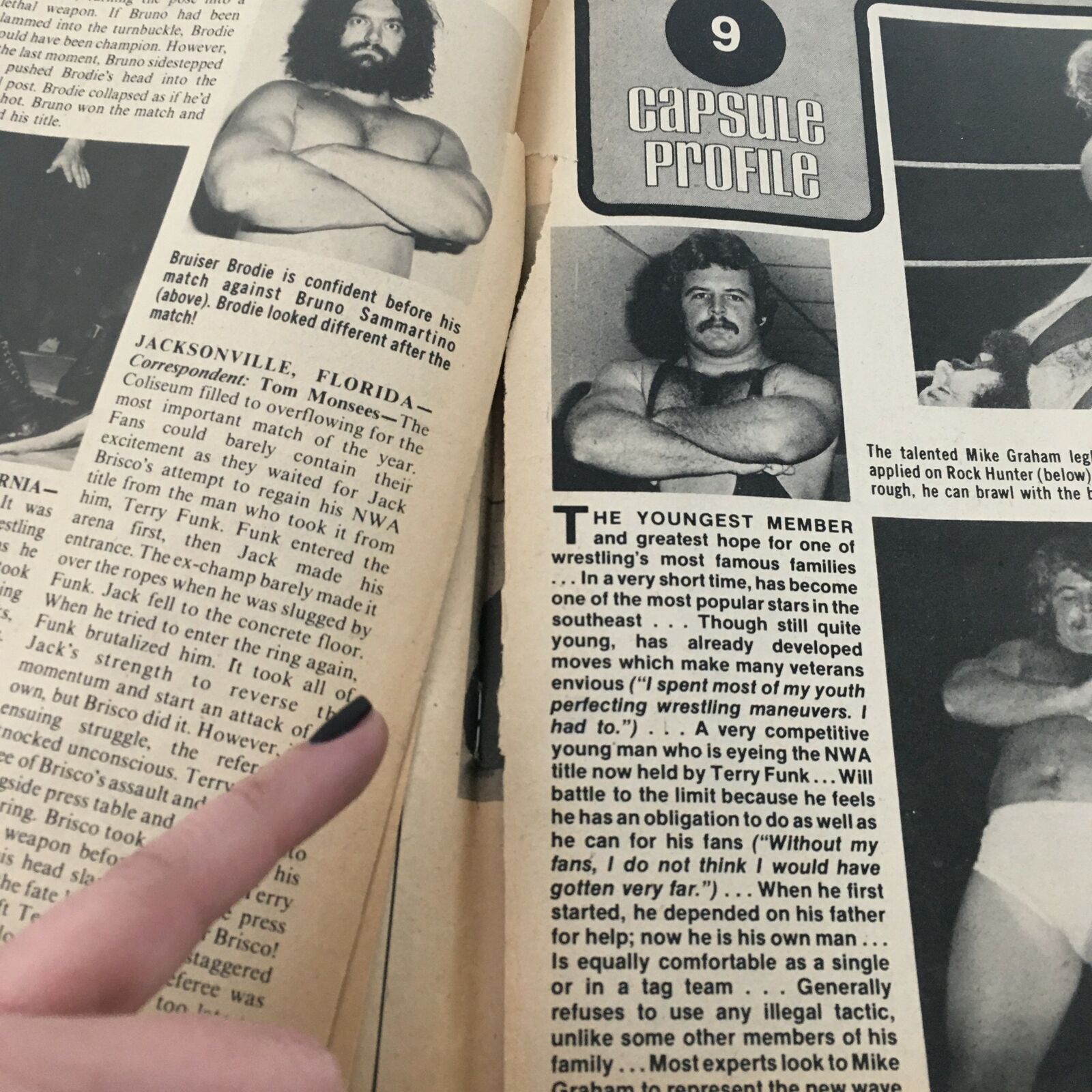 Inside Wrestling Magazine March 1977 Andre the Giant and Jack Brisco, No Label