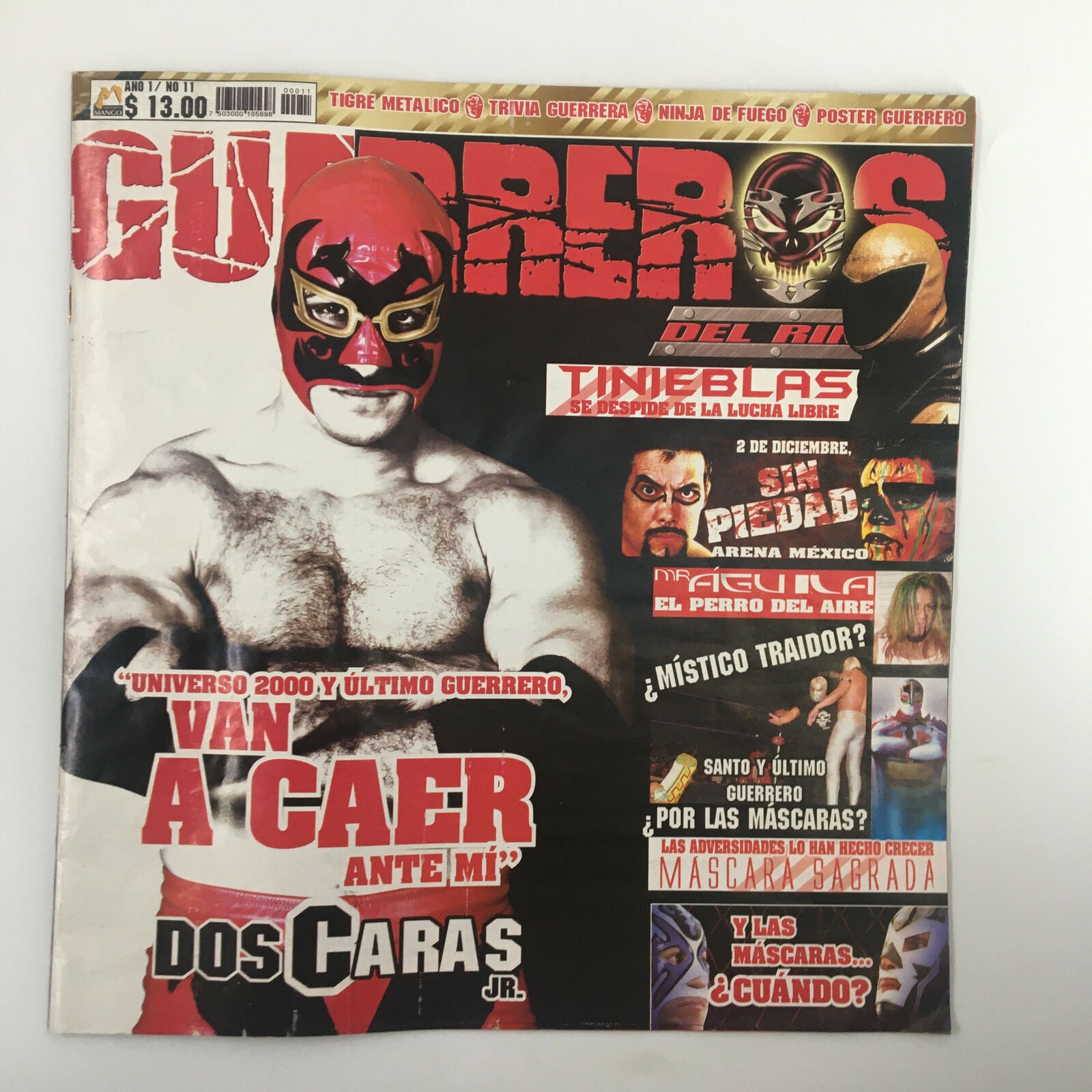 Guerreros Magazine Year 1 No. 11 Van A Caer Ante Mi Dos Caras Jr. No Label VG