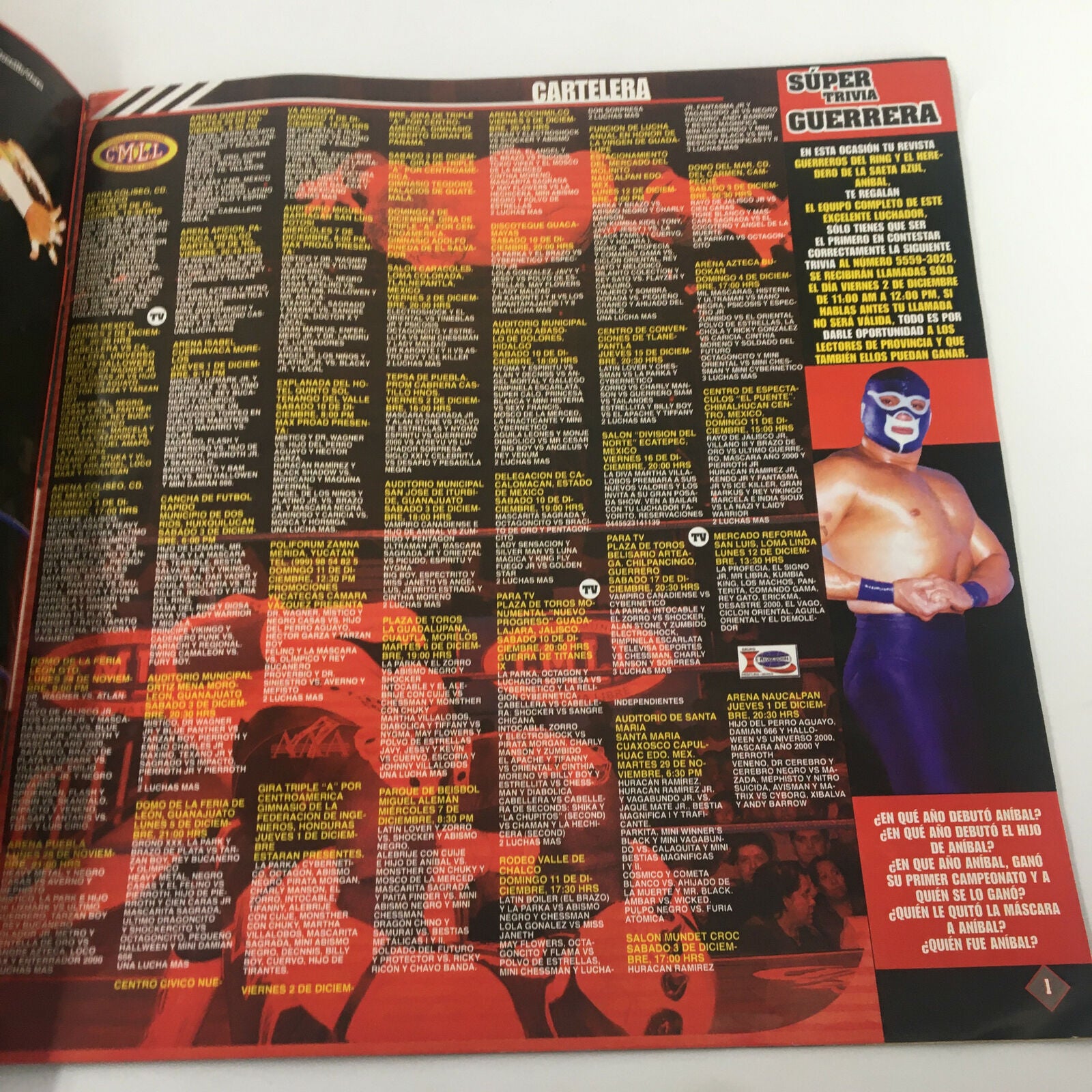 Guerreros Magazine Year 1 No. 11 Van A Caer Ante Mi Dos Caras Jr. No Label VG