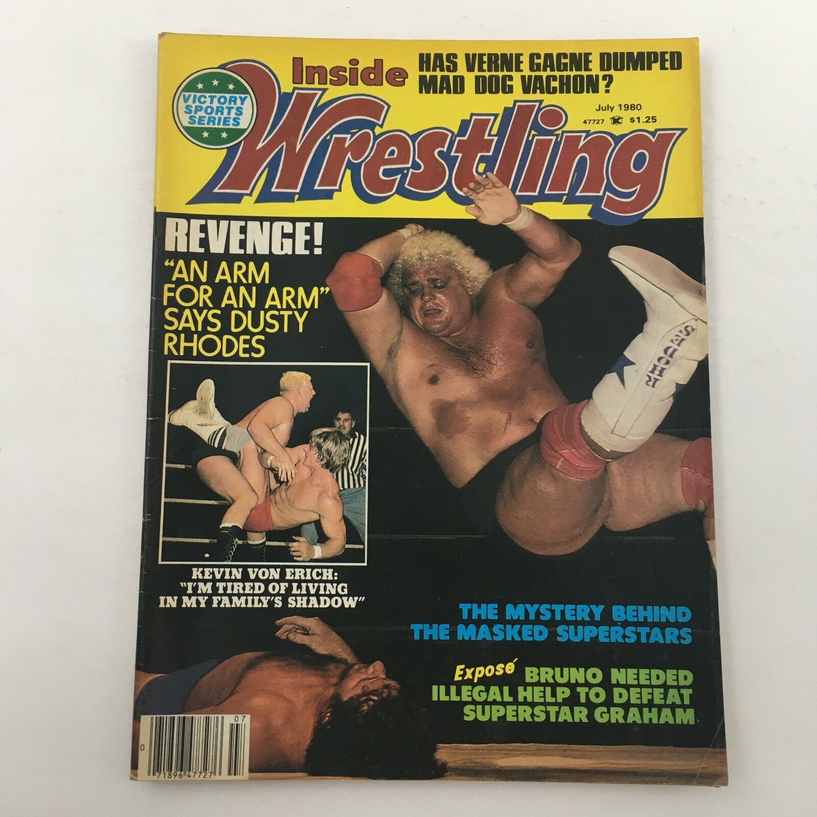 Inside Wrestling Magazine July 1980 Kevin Von Erich and Dusty Rhodes Revenge