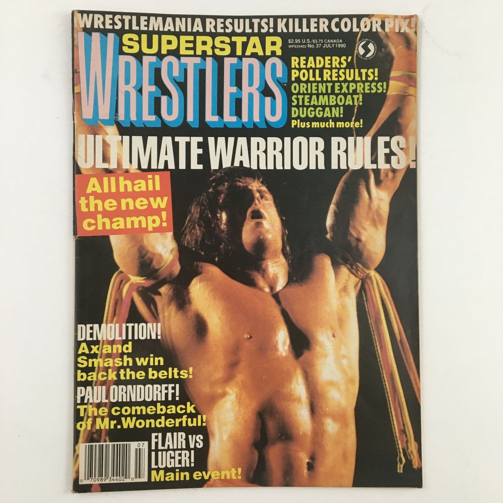 Superstar Wrestlers Magazine July 1990 The Ultimate Warrior The New Champion