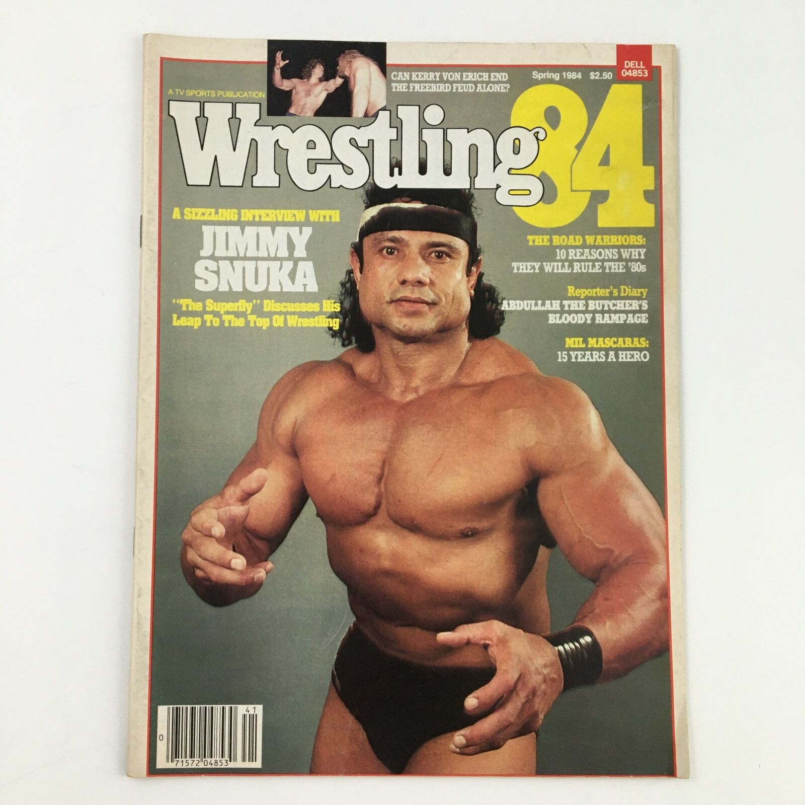 Wrestling Magazine Spring 1984 Jimmy Snuka & Ric Flair, No Label