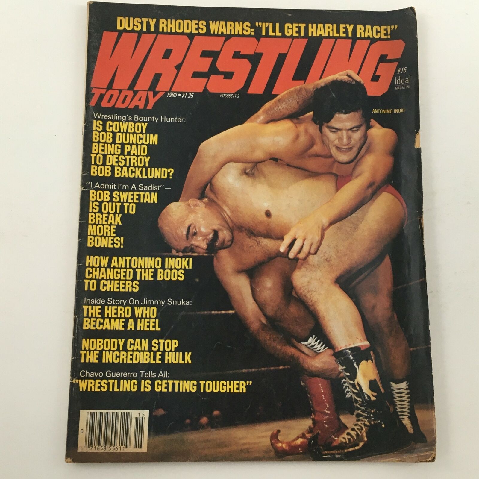 Wrestling Today Magazine 1980 #15 Antonino Inoki Cover and Bod Sweetan Feature