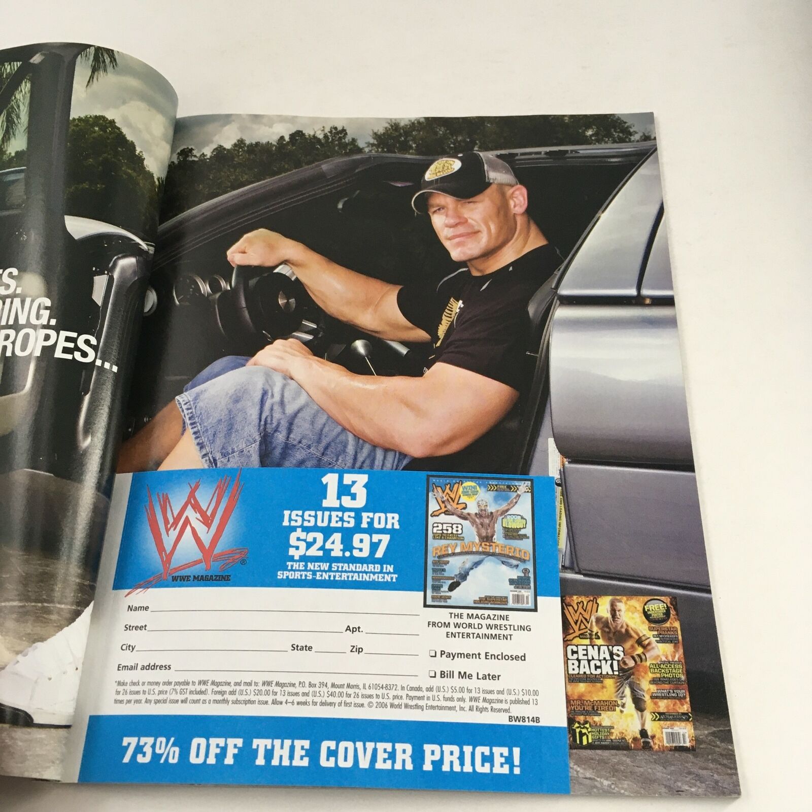 WWE Magazine March 2009 The Undertaker, John Cena, Shawn Michaels, No Label