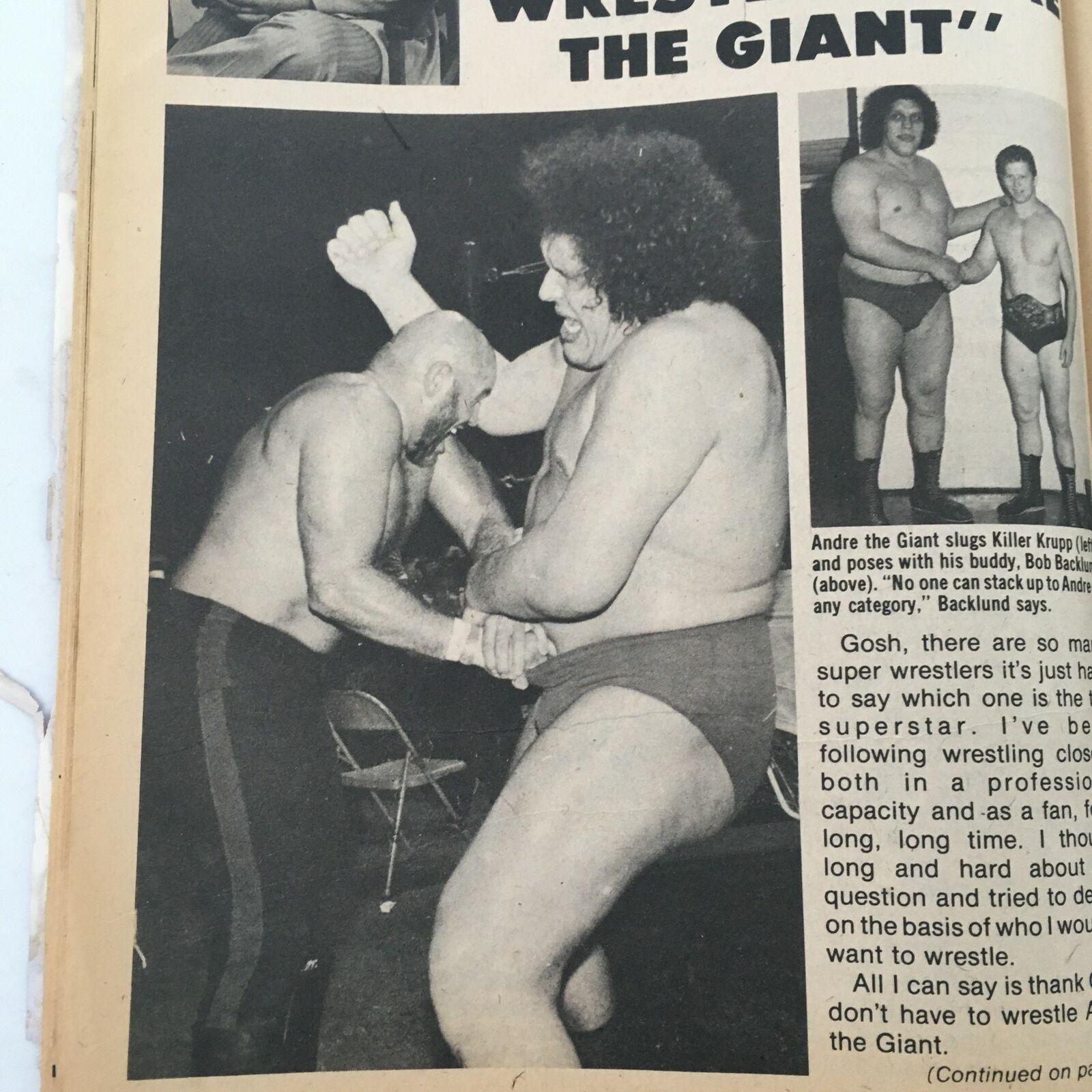 Wrestling Super Stars Magazine Spring 1981 Andre the Giant Slug Killer Kupp