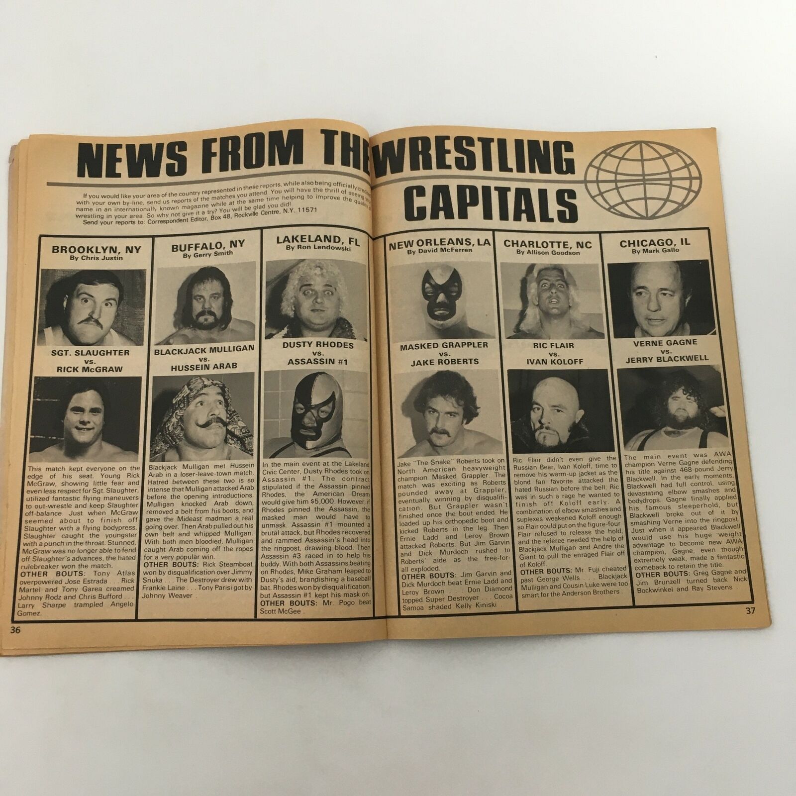 Inside Wrestling Magazine August 1981 Terry Funk vs Jerry Lawler, No Label