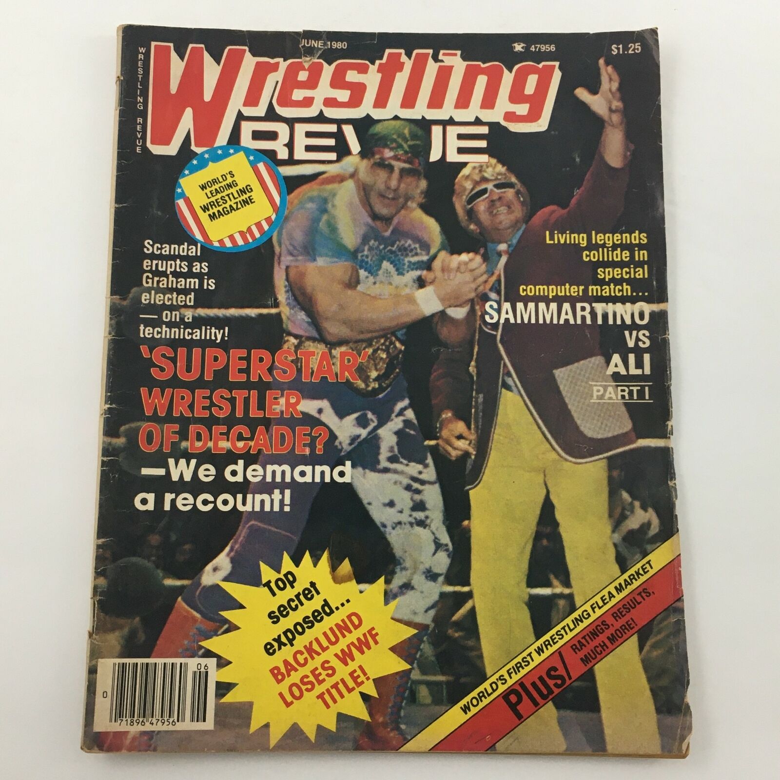 Wrestling Revue Magazine June 1980 Bruno Sammartino vs Muhammad Ali Feature