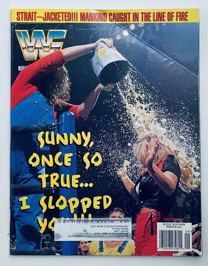 WWF World Wrestling Federation Magazine September 1996 Sunny w Poster