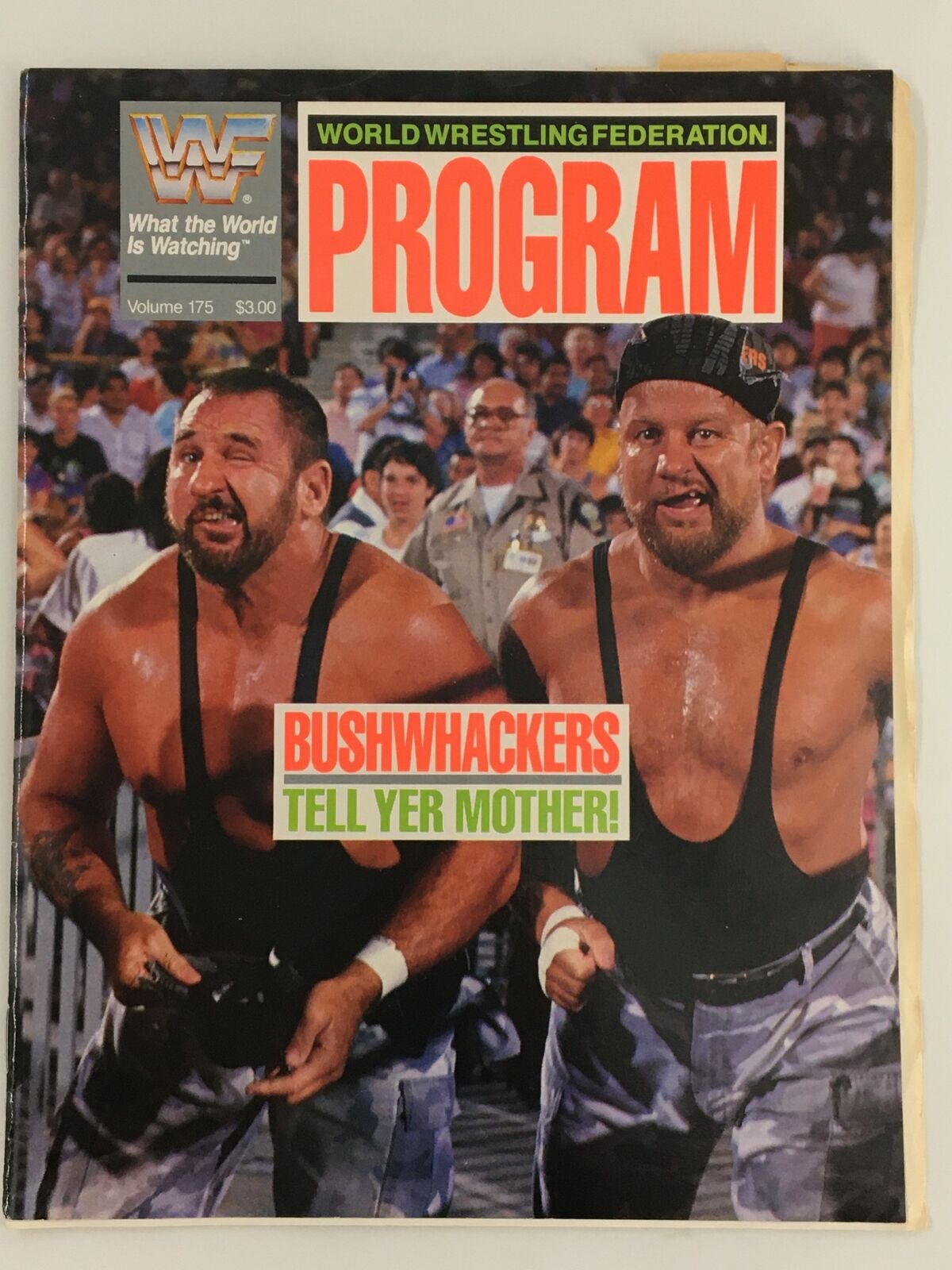 VTG WWF Program 1989 Vol 175 The Bushwhackers & Widow Maker No Label