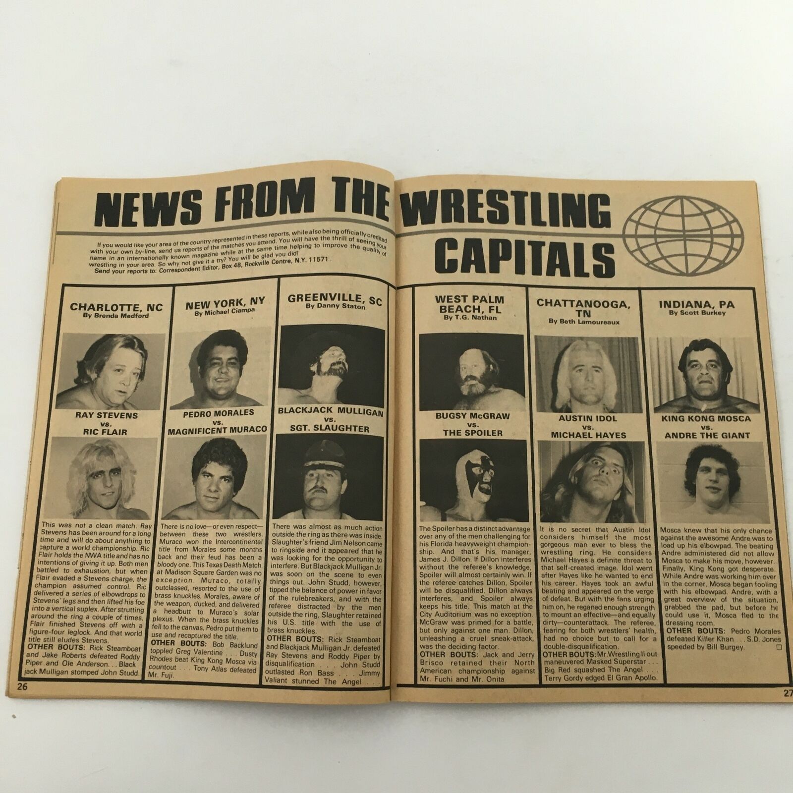 Inside Wrestling Magazine March 1982 Andre the Giant vs King Kong Mosca Fight