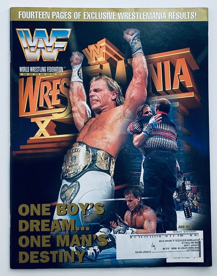 WWF World Wrestling Federation Magazine June 1996 Shawn Michaels w Poster