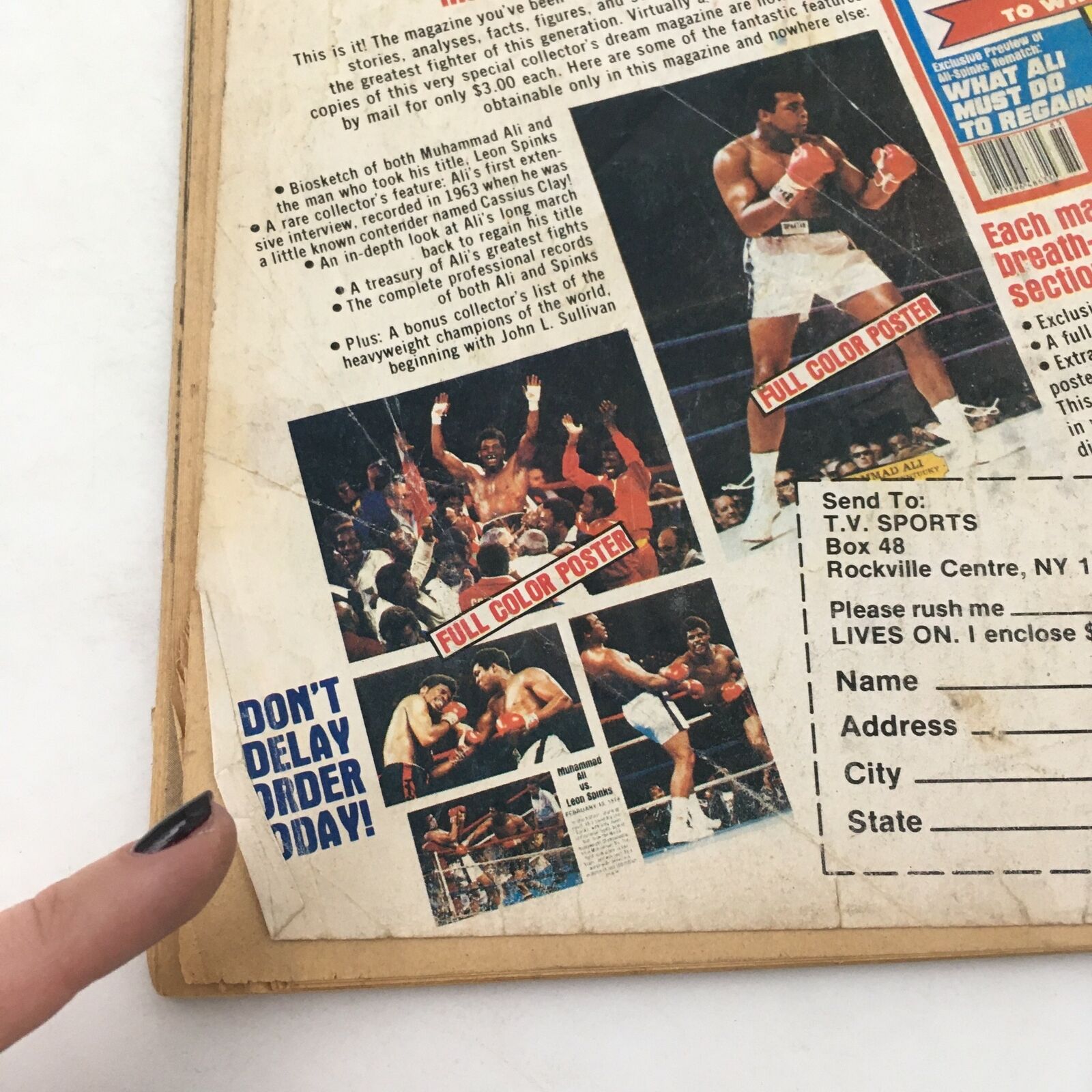 Back cover of The Wrestler Magazine November 1978 featuring a promotional graphic with articles and full-color poster highlights. This collectible magazine celebrates the era of professional wrestling.