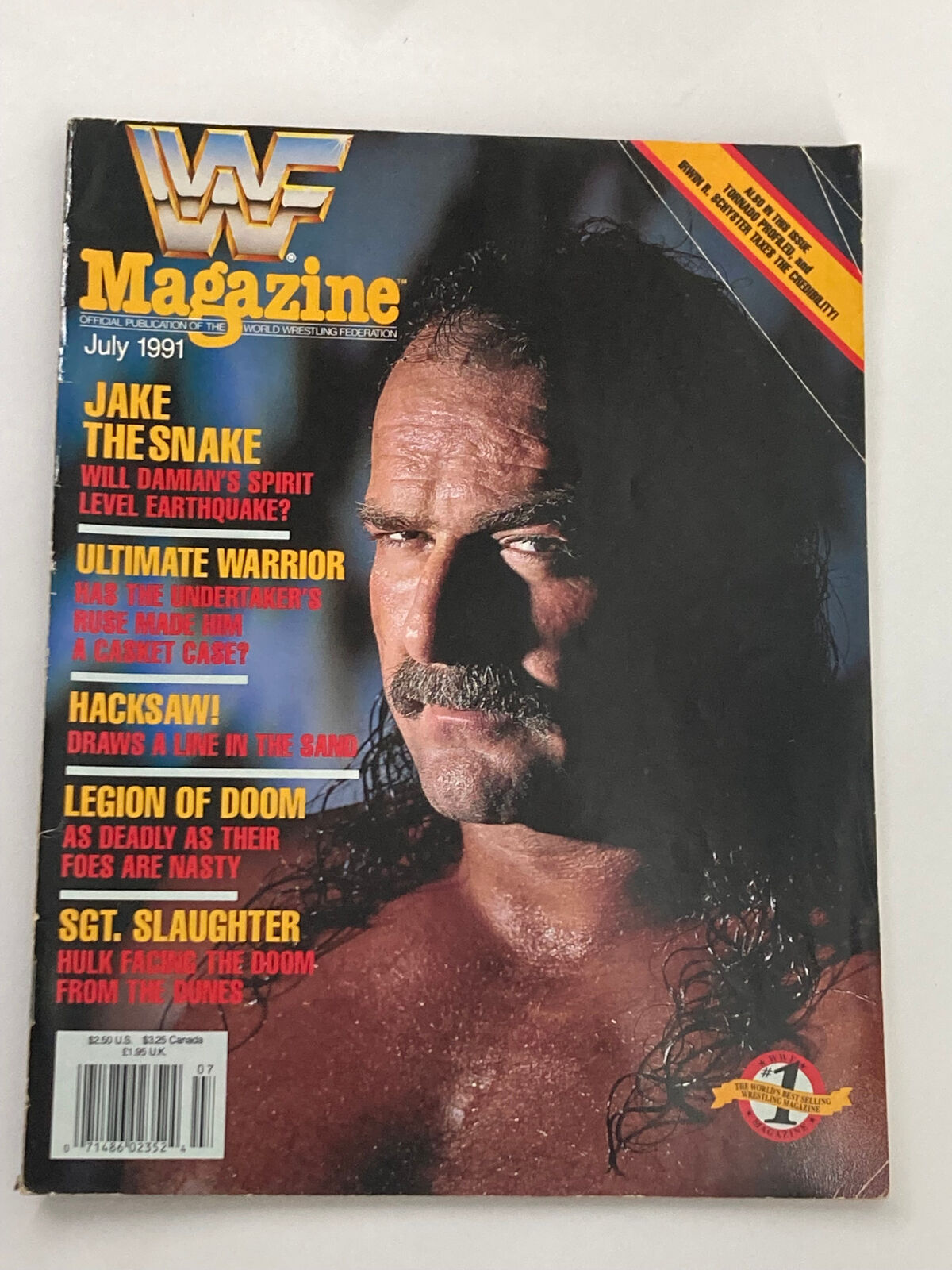 WWF Magazine July 1991 Jake The Snake, Ultimate Warrior & Hacksaw No Label