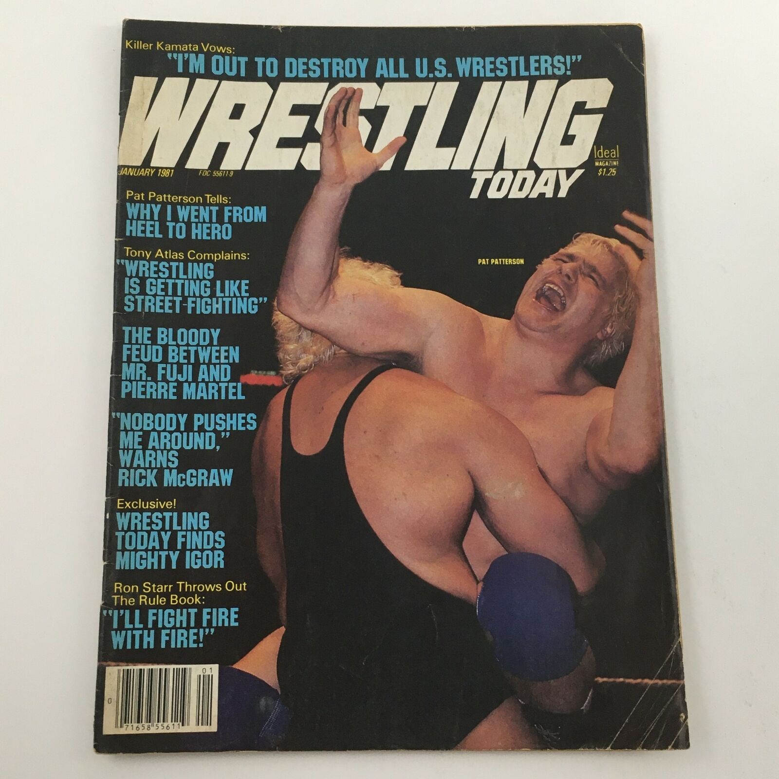 Wrestling Today Magazine January 1981 Pat Patterson Cover and Tony Atlas Feature