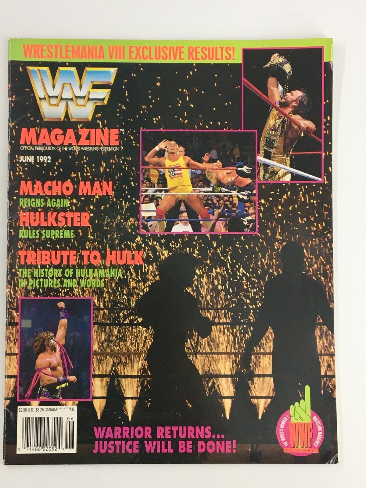 VTG WWF Magazine June 1992 Hulk Hogan, Macho Man and Miss Elizabeth