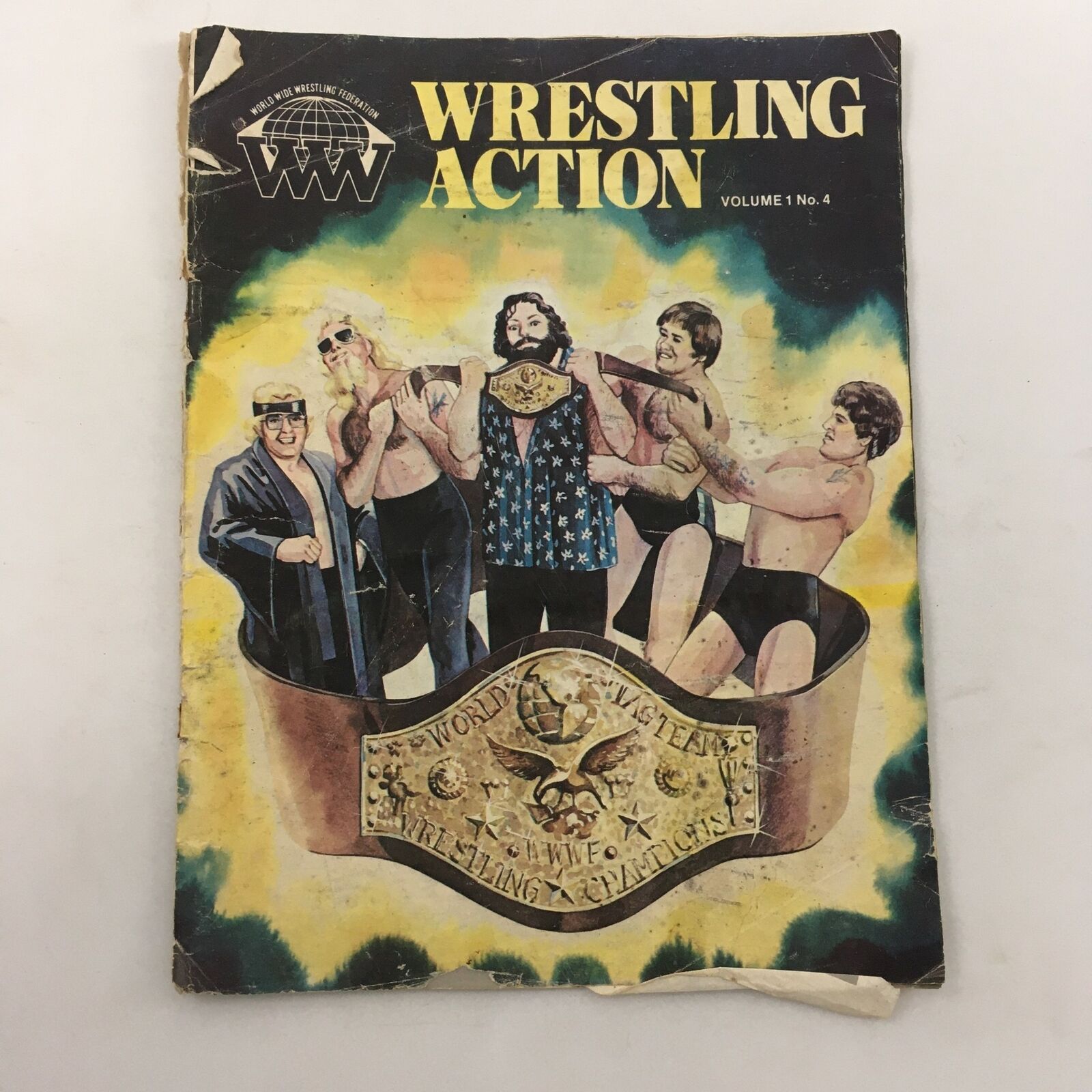 Wrestling Action Magazine Vol 1 #4 1970s Andre The Giant vs Superstar Graham