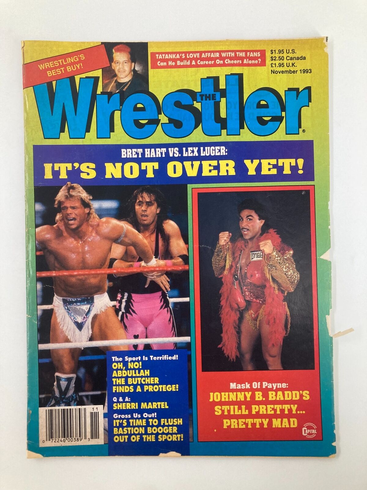 The Wrestler Magazine November 1993 Bret Hart vs Lex Luger No Label