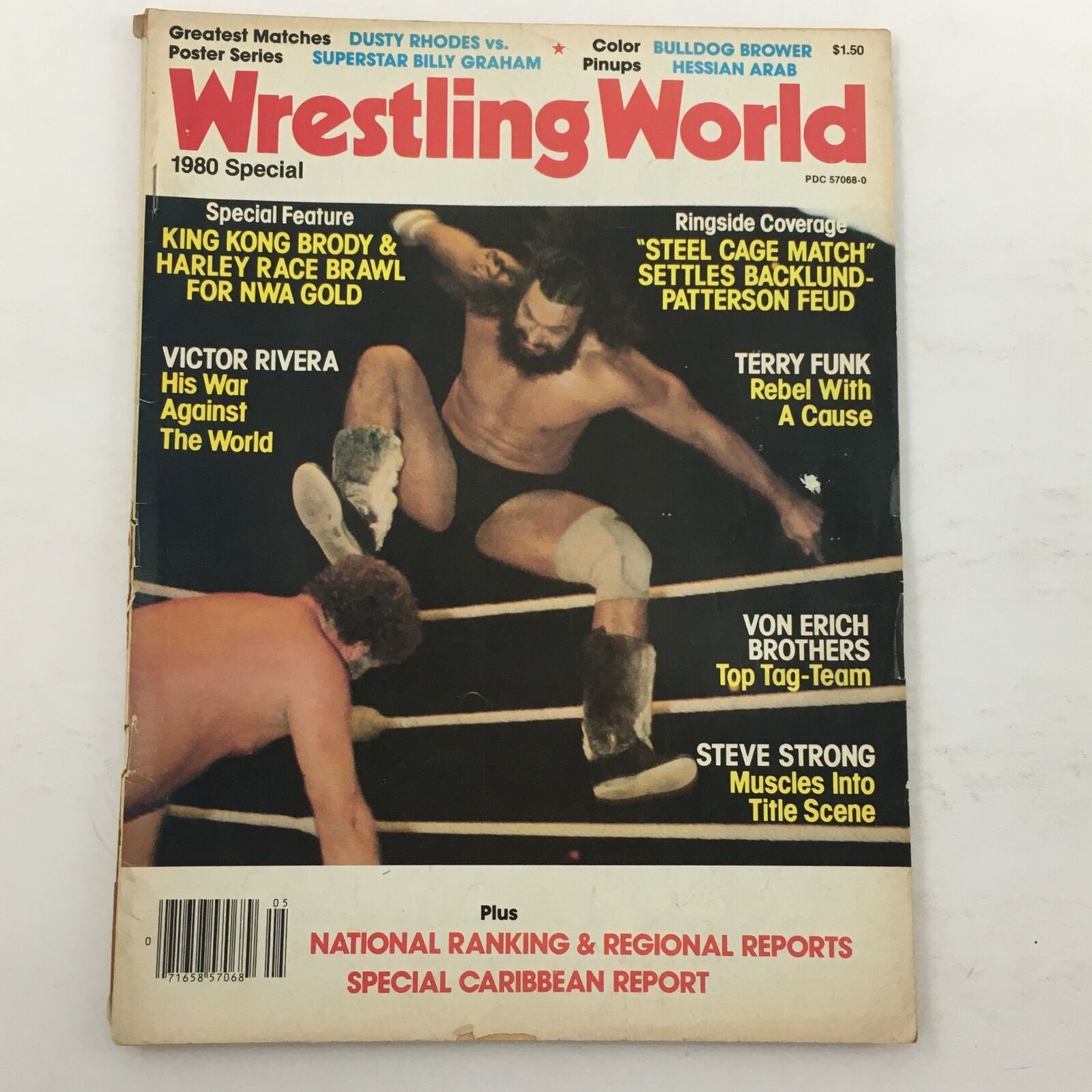 Wrestling World Magazine 1980 Dusty Rhodes vs Superstar Billy Graham Feature