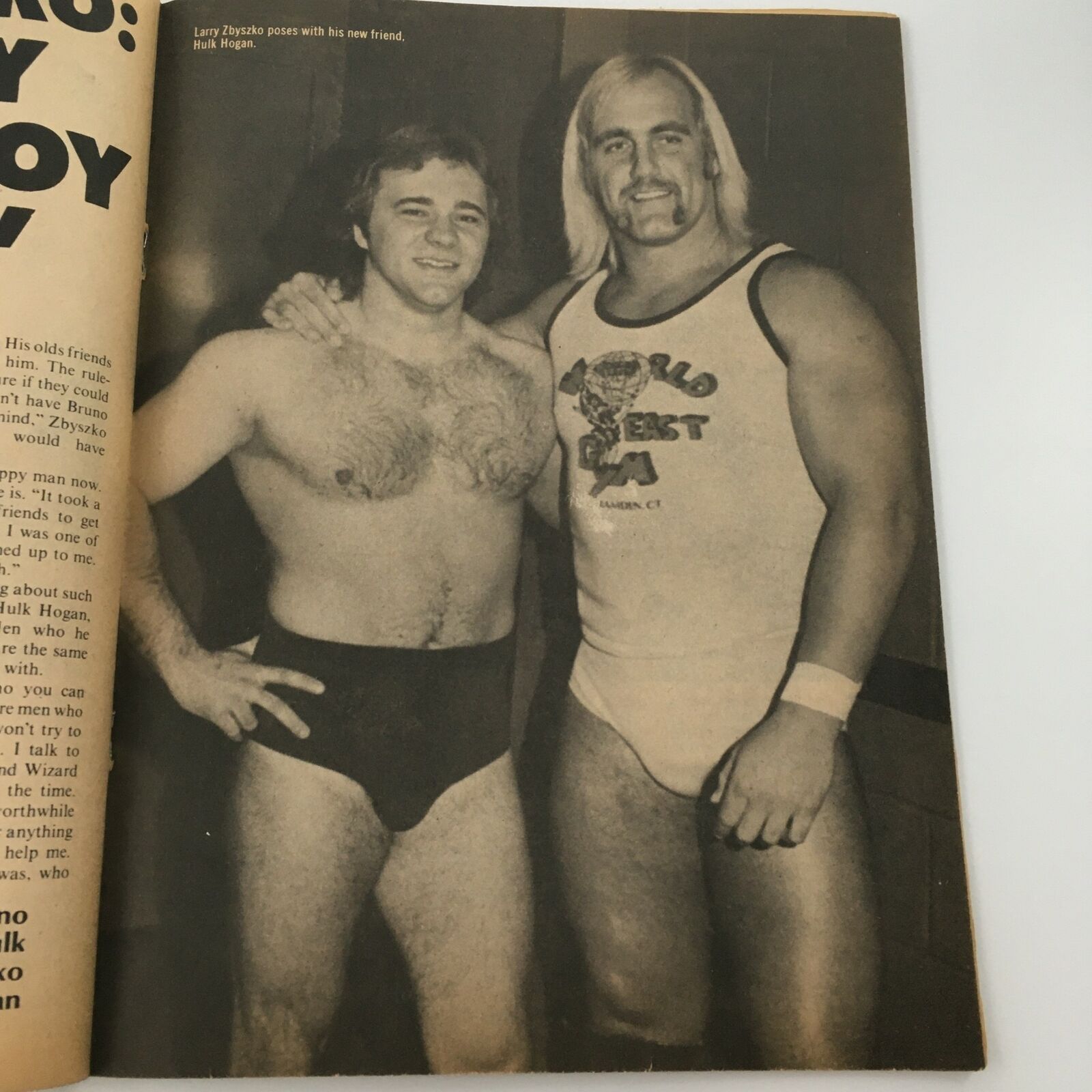 WWF The Wrestler Magazine August 1980 Larry Zbyszko and Hulk Hogan, No Label