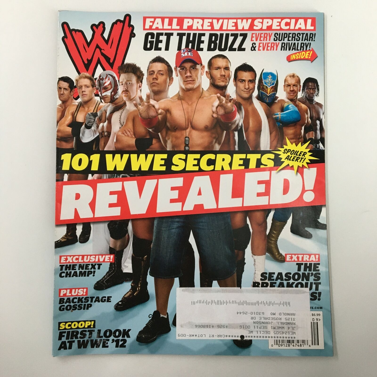 WWE Magazine September 2011 John Cena, Rey Mysterio, Edge & Big Show