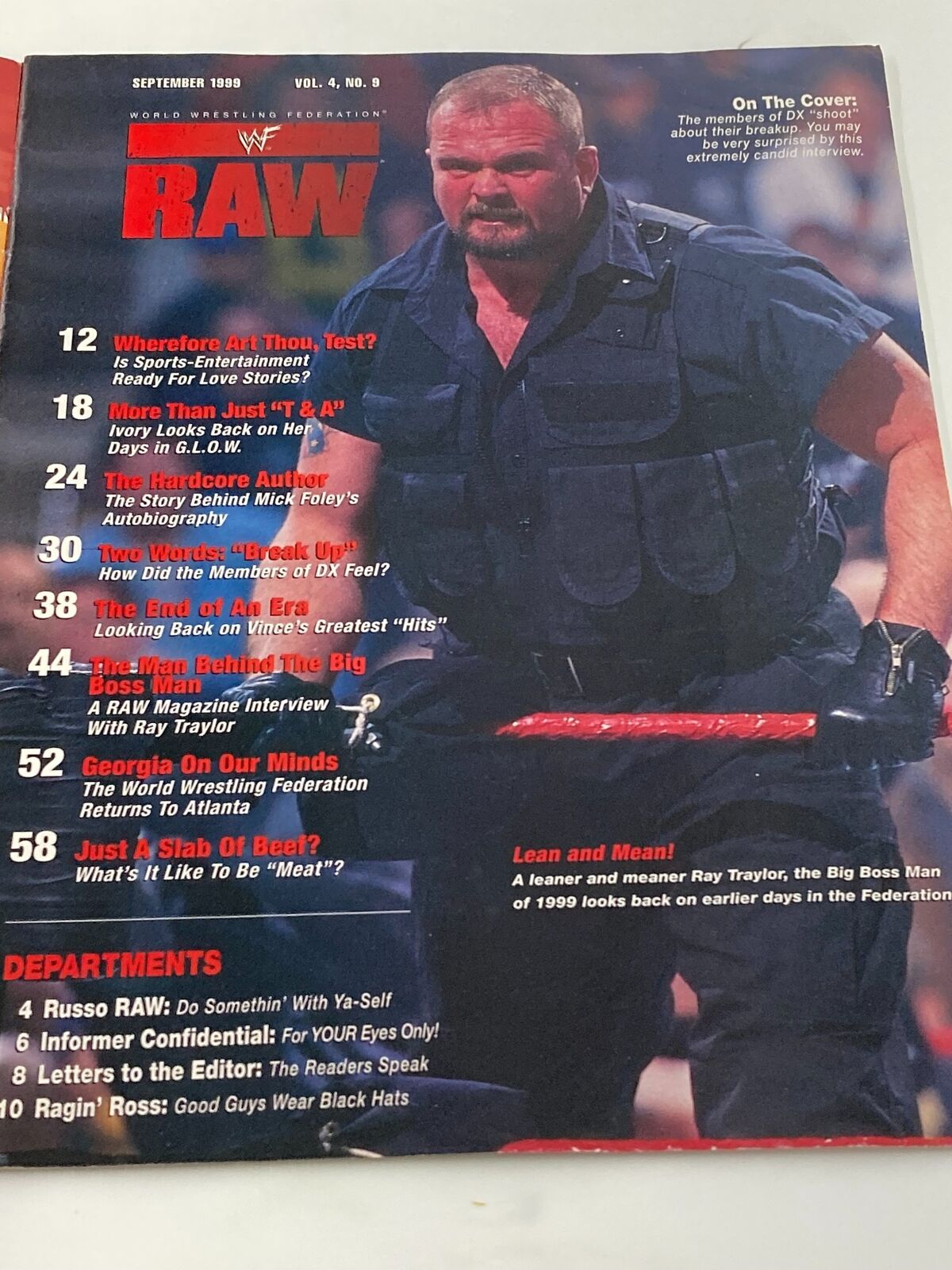 WWF Raw Magazine September 1999 The Members of DX No Poster No Label