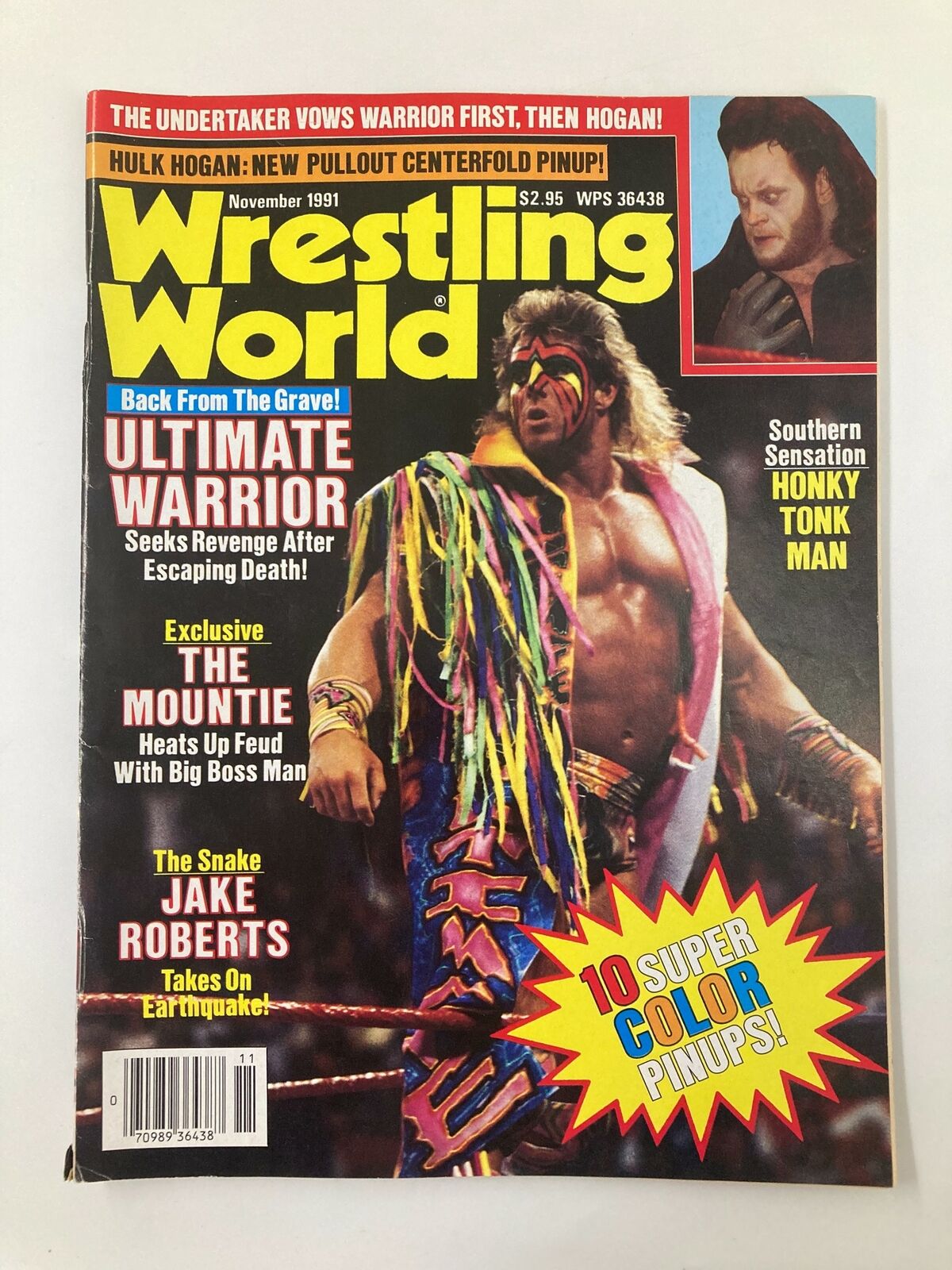 Wrestling World Magazine November 1991 Honky Tonk Man & Ultimate Warrior