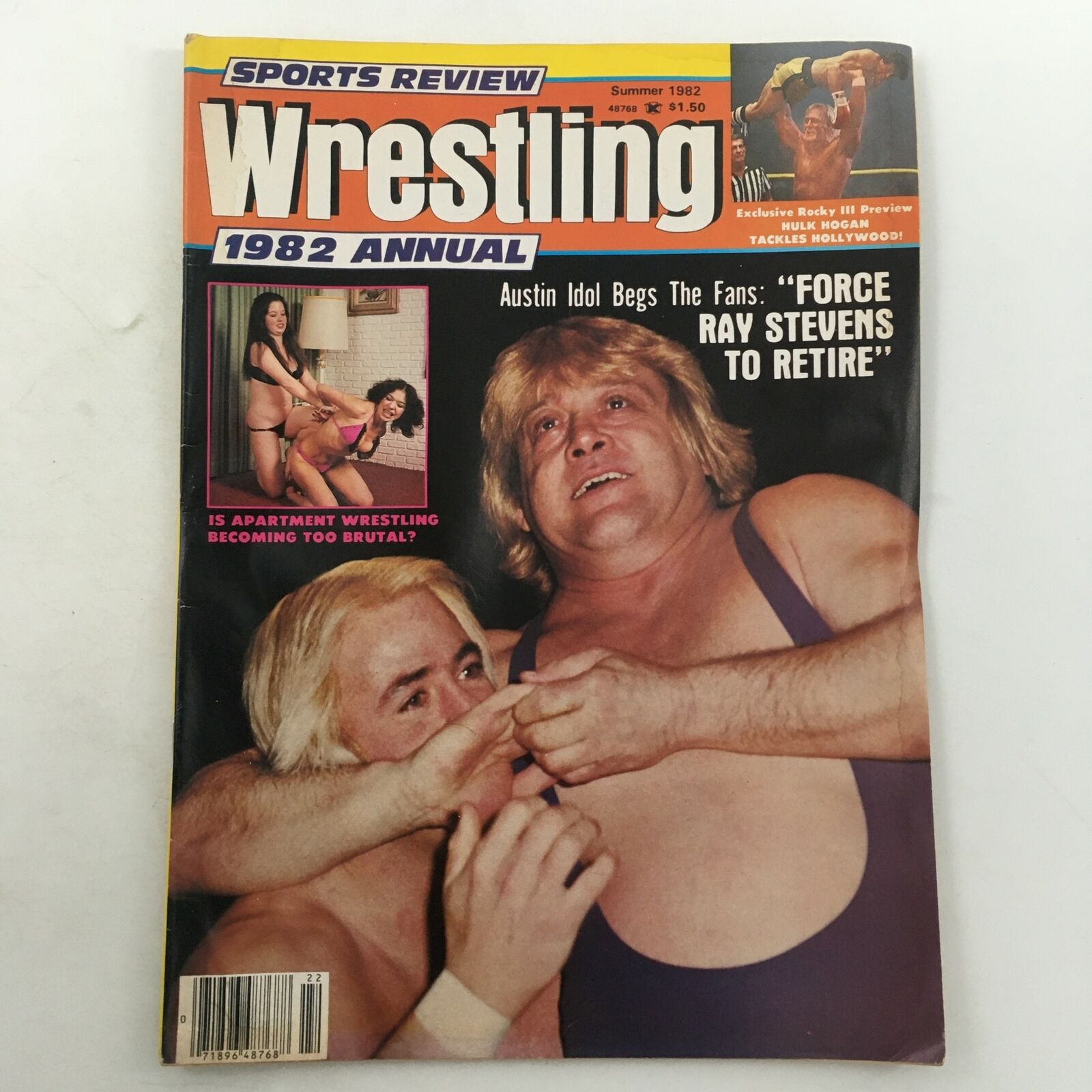 WWF Wrestling Magazine Summer 1982 Hulk Hogan and Sylvester "Rocky" Stallone