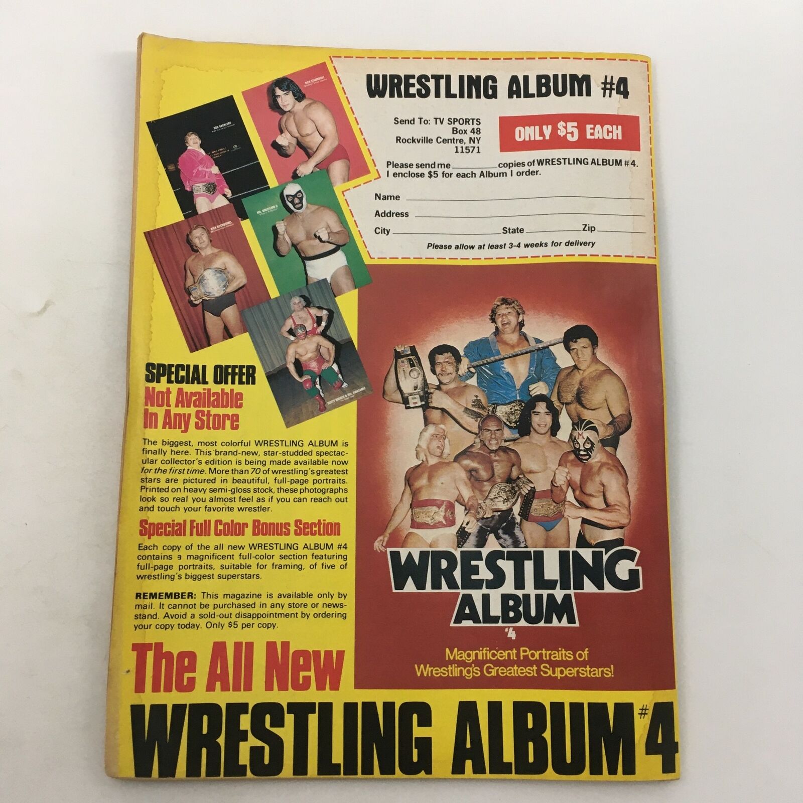 WWF Wrestling Magazine Summer 1982 Hulk Hogan and Sylvester "Rocky" Stallone