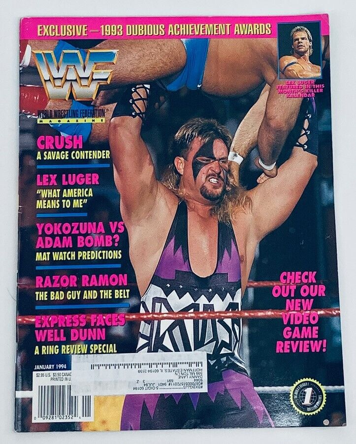 Wwf Magazine Razor Ramon WWF World Wrestling Federation Magazine January 1994 Lex Luger, Razor
