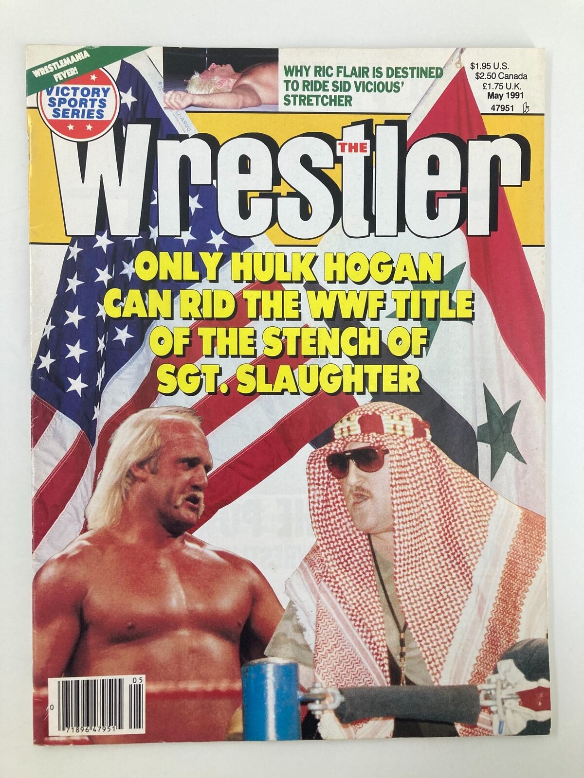 The Wrestler Magazine May 1991 Hulk Hogan and Sgt. Slaughter No Label