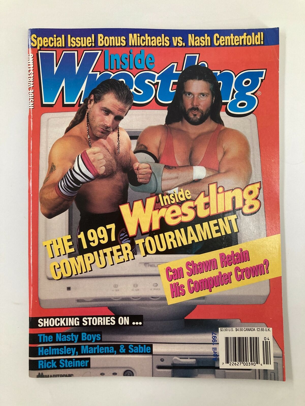 Inside Wrestling Magazine April 1997 Shawn Michaels, The Nasty Boys & Helmsley