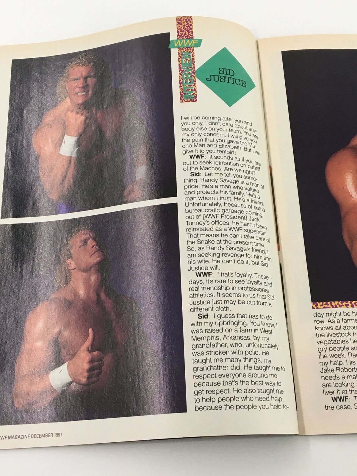 VTG WWF Magazine December 1991 Sid Justice, Ric Flair's Fury and Macho Marriage