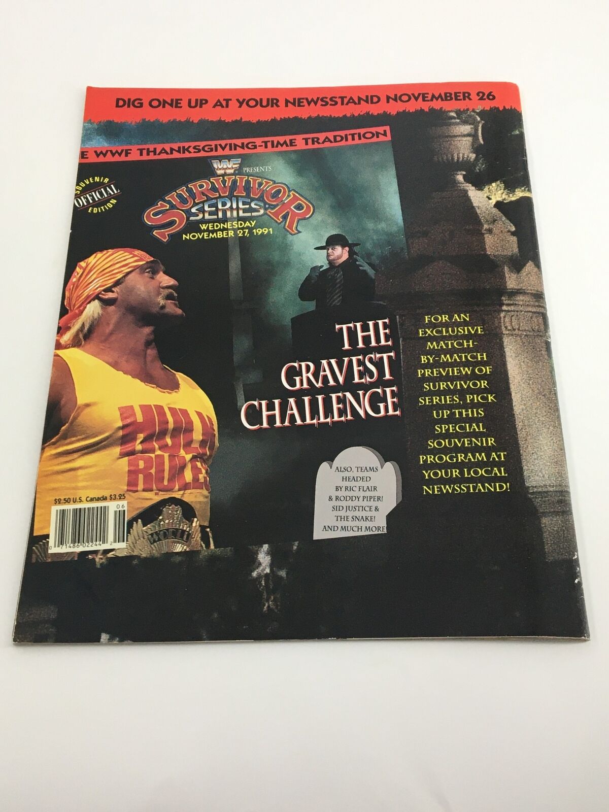 VTG WWF Magazine December 1991 Sid Justice, Ric Flair's Fury and Macho Marriage