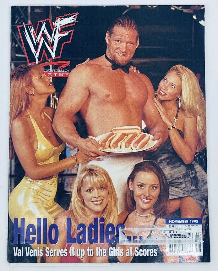 WWF World Wrestling Federation Magazine November 1998 Val Venis & Girls at Score