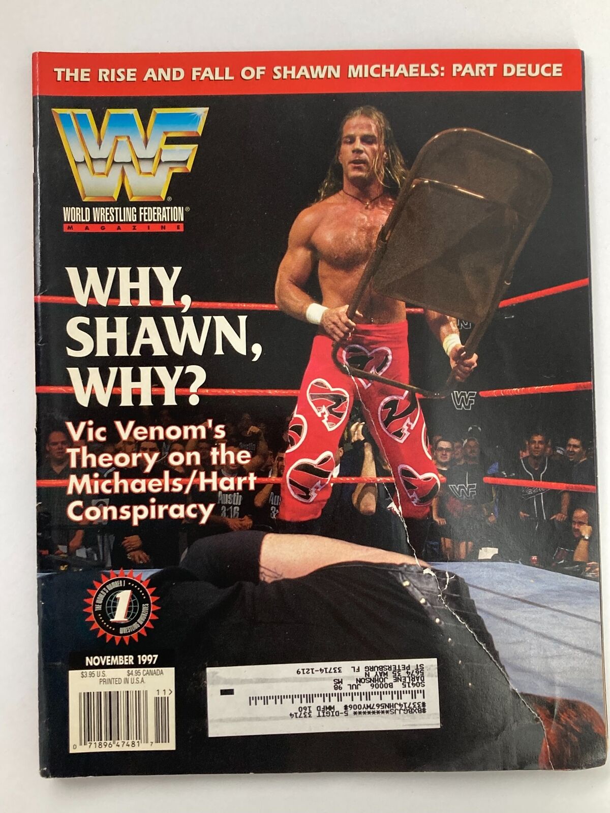 WWF Magazine November 1997 Vol 16 #11 Shawn Michaels & Bret Hart Conspiracy