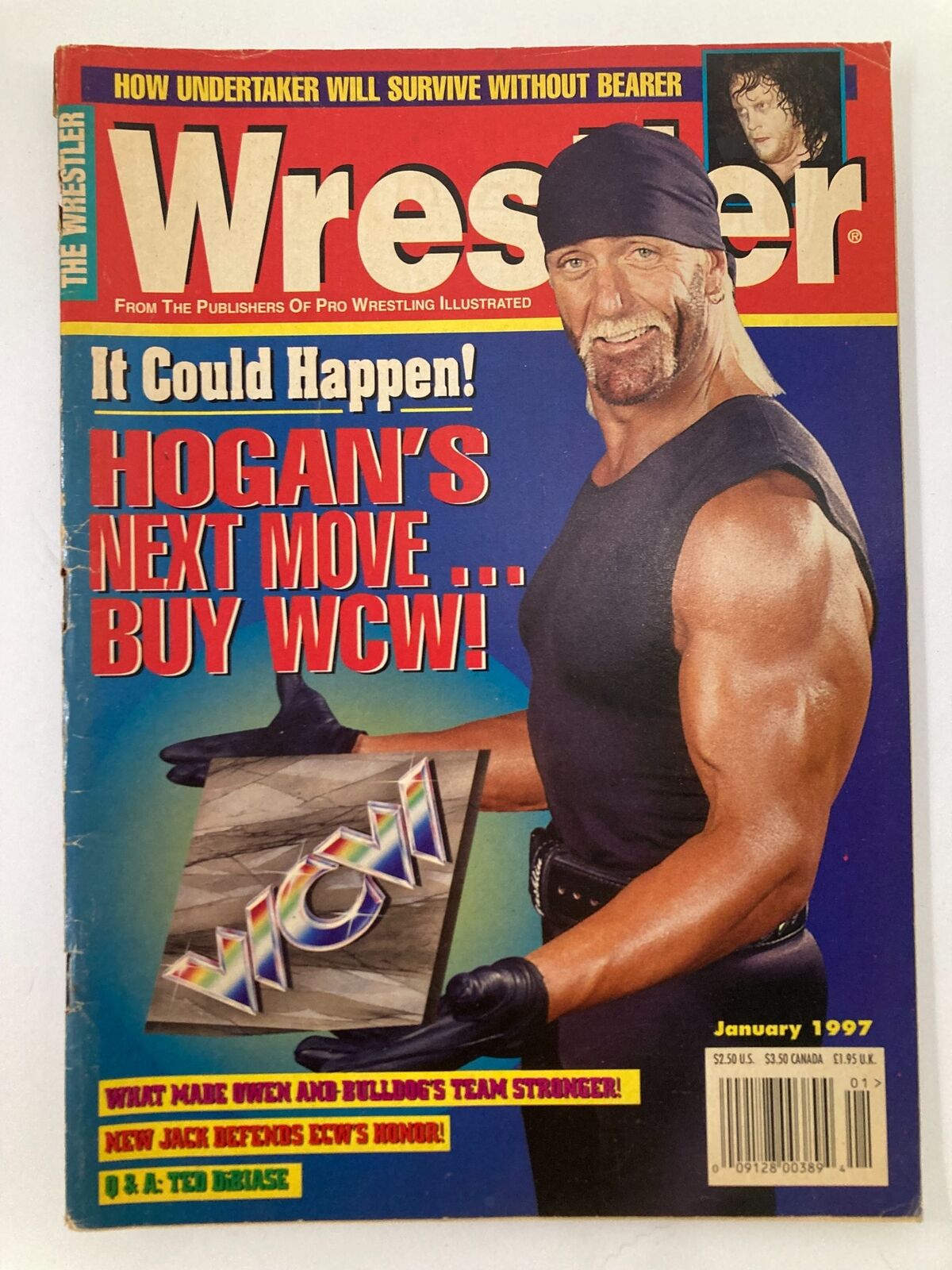 The Wrestler Magazine January 1997 Hulk Hogan and The Undertaker No Label