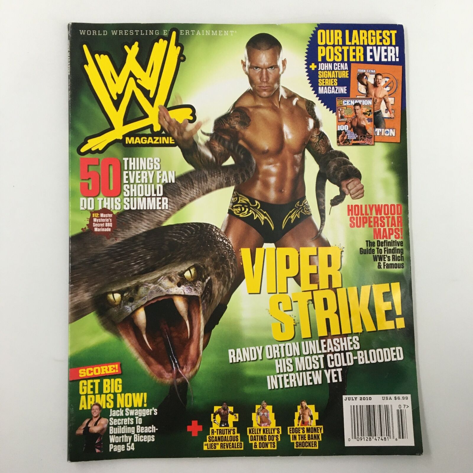 WWE Magazine July 2010 Randy Orton, John Cena, Jack Swagger No Label