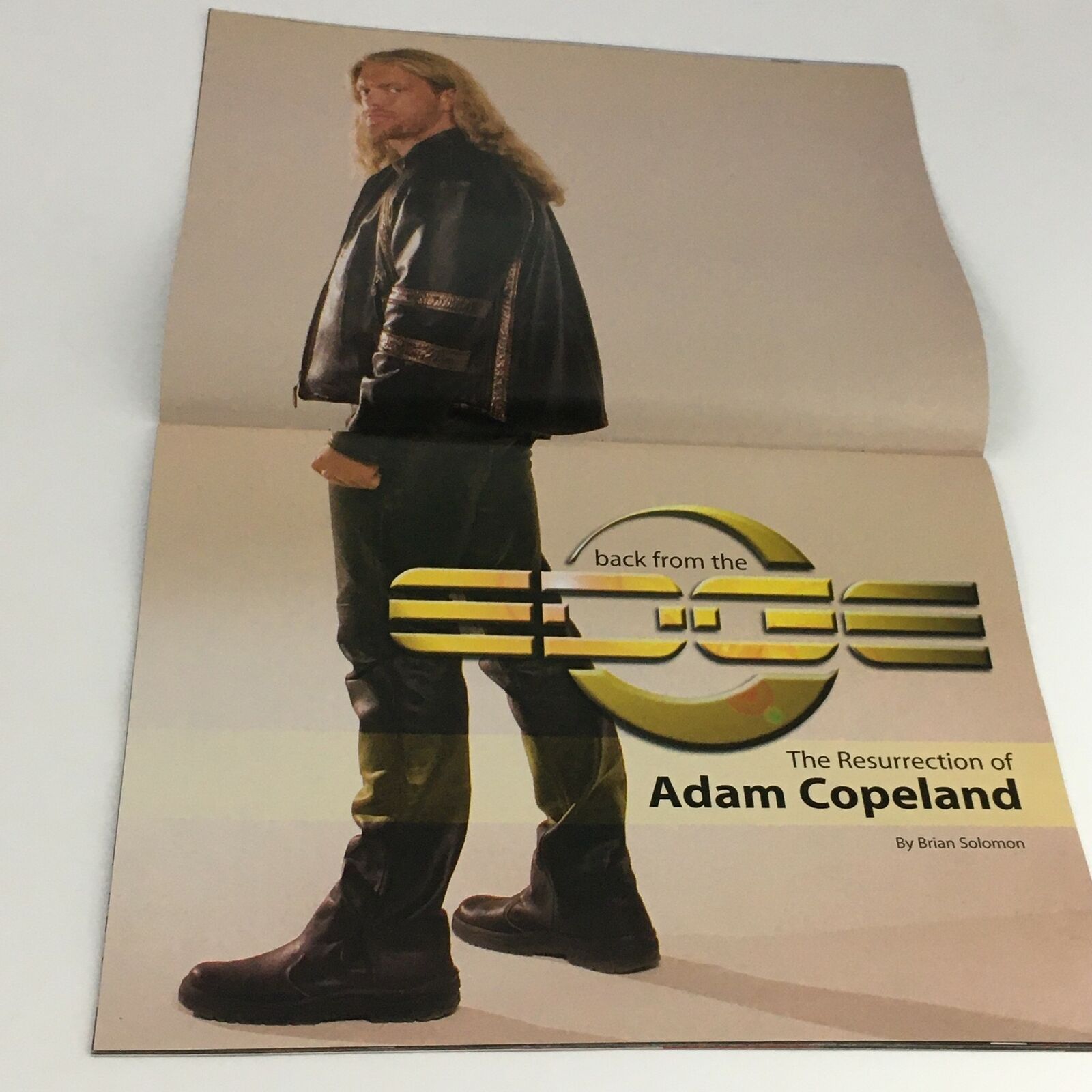 WWE Raw Magazine June 2004, back cover image of Edge, highlighting the resurrection of Adam Copeland.