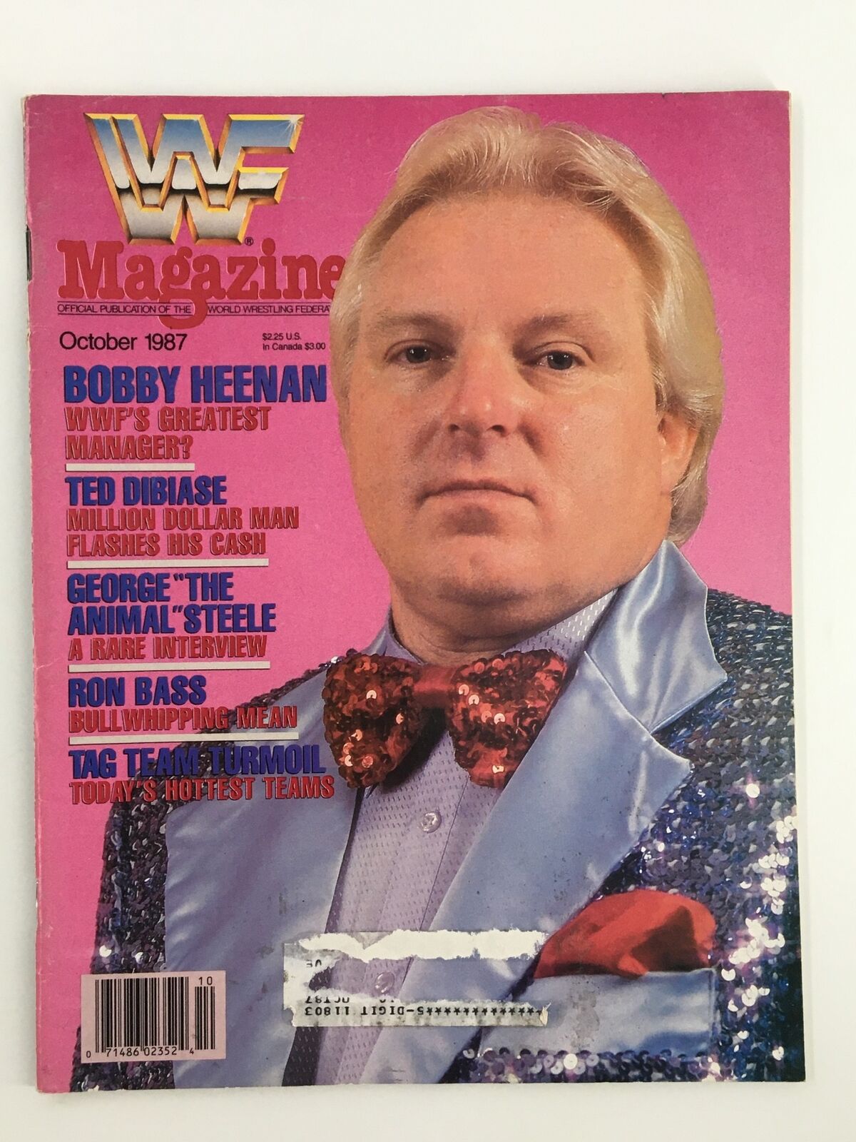 VTG WWF Magazine October 1987 Bobby Heenan, Ted Dibiase and The Animal