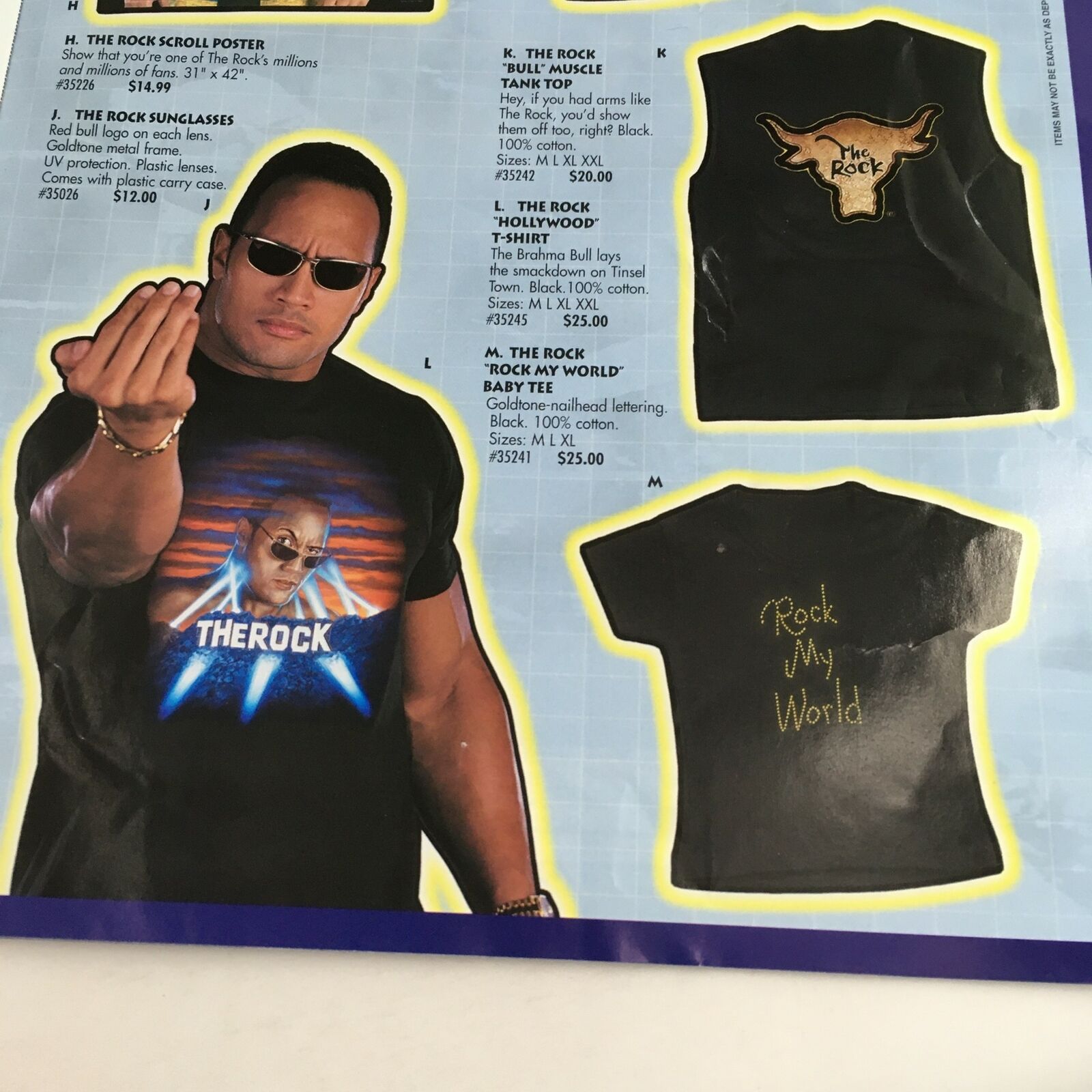 WWE WWF Shop Zone The Rock Wrestling Merchandise Catalog