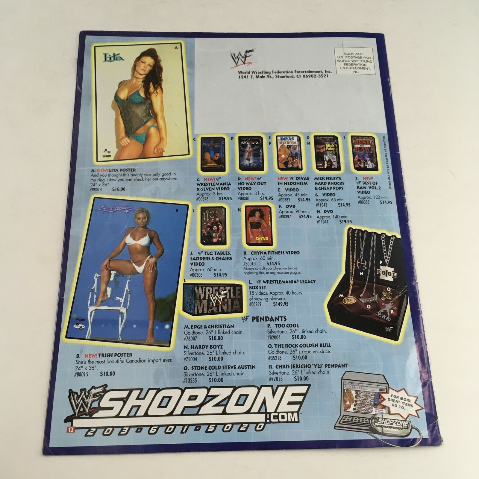 WWE WWF Shop Zone The Rock Wrestling Merchandise Catalog