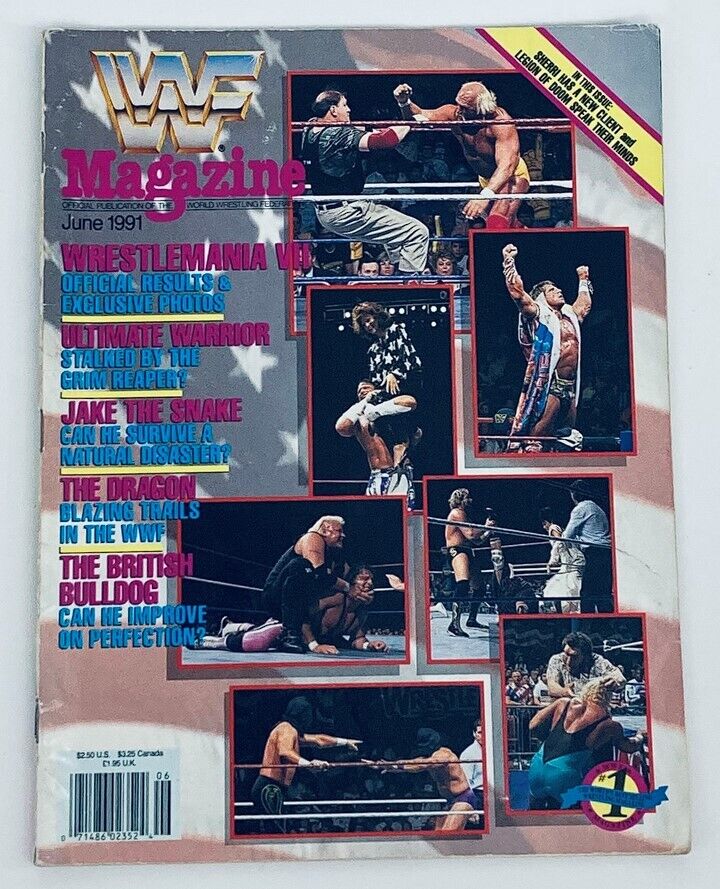 WWF World Wrestling Federation Magazine June 1991 Ultimate Warrior, The Dragon