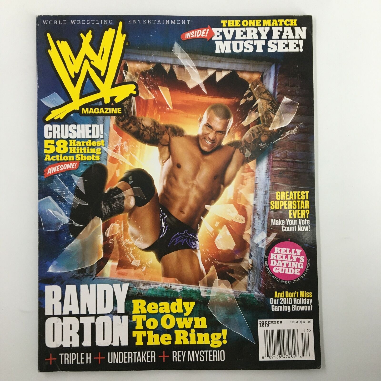 WWE Magazine December 2010 Randy Orton, Triple H, Undertaker No Label